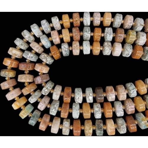 7X15mm Colored Agate Natural Crystal Beads Stone Gemstone Loose Beads for Jewelry Making Energy Crystal Bracelet Yoga Meditation