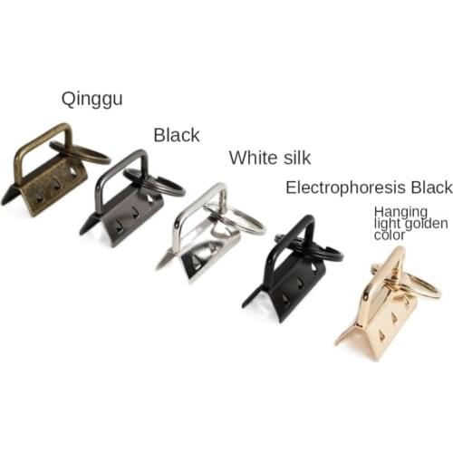 10Pcs Key Chain Split Ring Buckles Metal Belt Tail Clip For Wrist Wristlets Suitcases Bags Garment Sewing Hardware Accessories