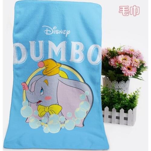 Disney Dumbo Elephant Anime Figures Cartoon Product Cosplay Accessories Customized Bath Towel Washcloth Gift