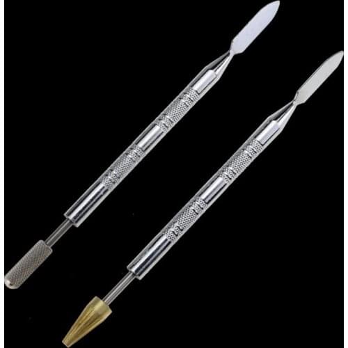 Double Side Brass Head Leather Edge Oil Gluing Dye Pen Applicator Speedy Paint Roller Tool for Leather Craft Tools