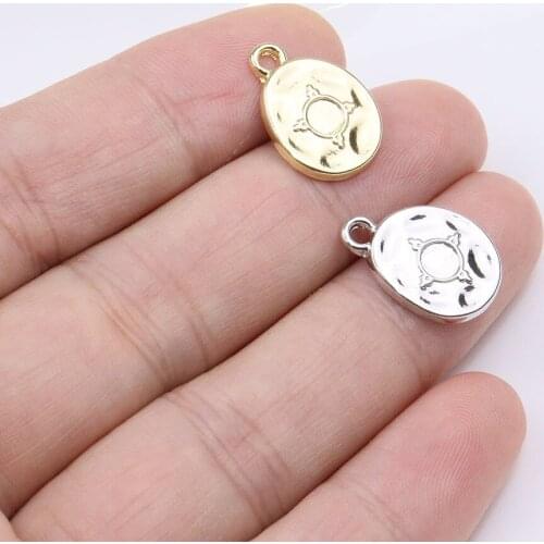 Eruifa 20pcs 12*15mm Zinc Alloy Irregular Star Coin Charms Wholesales Necklace,Earring Bracelet Jewelry DIY Handmade 2 Color