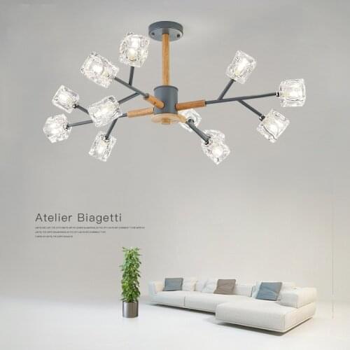 Jia-home Modern LED Chandeliers 3 Colors Lights For Bedroom study Living room Indoor Lighting Lamps Crystal fixtures AC 90-260V