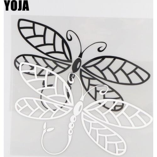 YOJA 16×10.6CM Handsome Dragonflies Cartoon Animals Car Stickers Vinyl Decal Black/Silve0r 19C-0140
