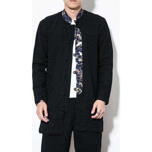 2021 New MenS Cotton Linen Shirts Long Sleeve Tang Suit Casual Chinese Style Cardigan Loose Man Shirt Streetwear Outwear 12220