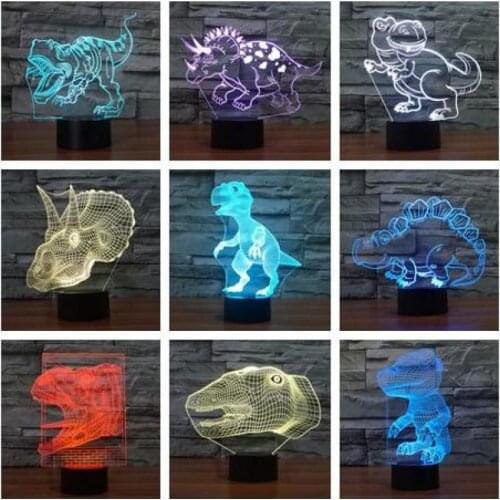 Tiger Wolf Horse Dog Desk Lamp Animal 3d led Lamp 7 color change Factory wholesale Table Lamps For Living Room