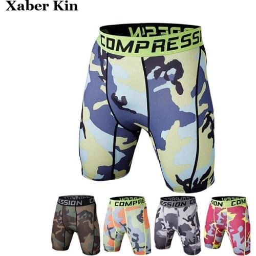 New 2018 Mens sweat absorption Sports Shorts Camo Quick Dry Mens Fitness Sports Shorts Gym Clothes Slim Fitness G24-CC939