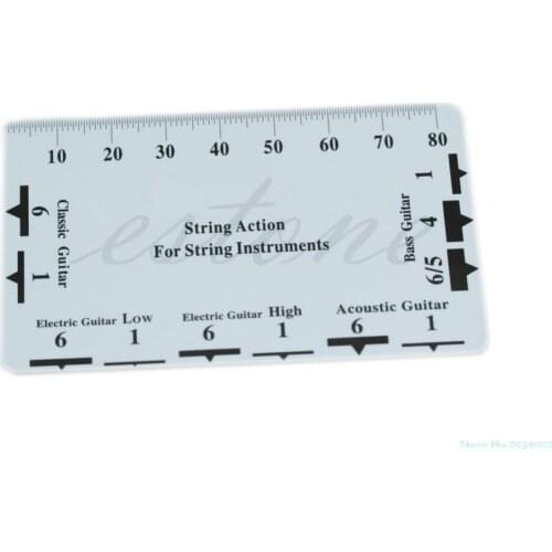 New Guitar Bass Fritz Ruler String Pitch Ruler Action Ruler Card Vernier Caliper