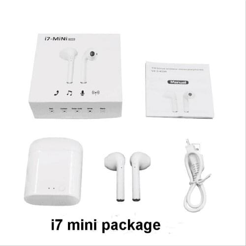 New Sport Wireless mini i7s earbuds TWS mini earphone headphone in ear for iphone With Charging Case