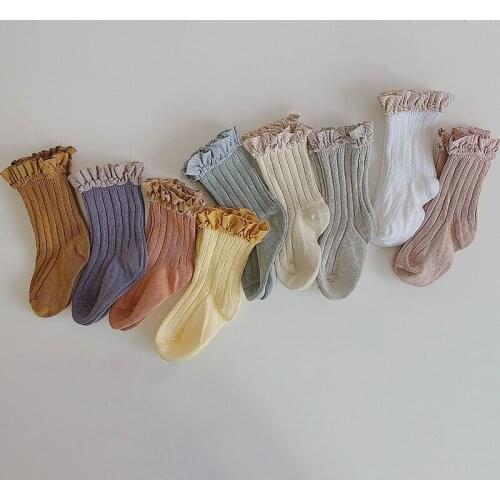 Autumn Winter Children Socks Lace Kids Girls Ankle Socks Warm Baby Cotton Socks Toddlers Infants Boot Socks Princess 1-7Years