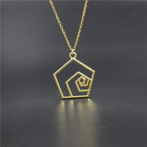 Fibonacci Necklace, Golden Ratio Pendant, Fibonacci Sequence Jewelry, Science Jewelry, Wearable Mathematics, Geometry Pendant