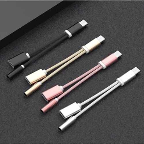 Type C Adapter USB C To 3.5mm Jack Audio Charging Splitter For Huawei P40 Mate40 P30 Mate30 P20 Pro Nova 7 8 6 5 USBC Converter