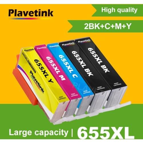 Plavetink 5PCS For HP655 Replacement For HP 655 XL 655XL Ink Cartridge Deskjet 3525 5525 4615 4625 4525 6625 Printer Cartridges