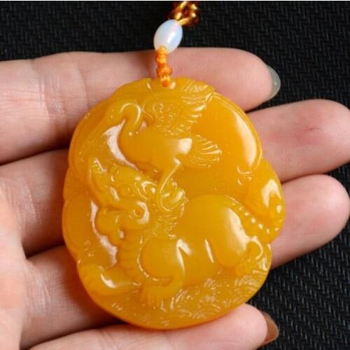 Бижутерия 2021 подвески sale yellow Dragon Jade Unicorn Pendant charms for jewelry making браслет для женщин Бусы шармы
