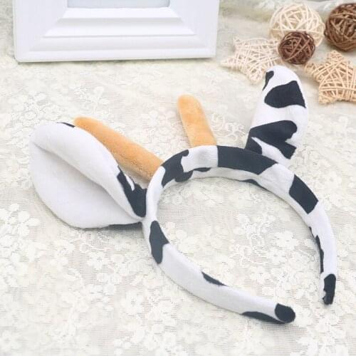 Animal Party Headband Milk Cow Cattle Theme Birthday Party Favors for Kids Costumes Dress-up Party