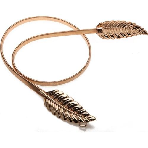 ZMS448 Fashion Leaf Shape Metal Belt Wedding Accessories Bridal Belt Ladies Banquet Dress Belt Flower Dress Evening Dresses