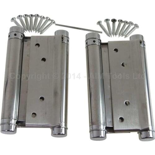 5" 1 Pair Stainless Steel Sprung Hinges Double Action Swing Doors 125mm