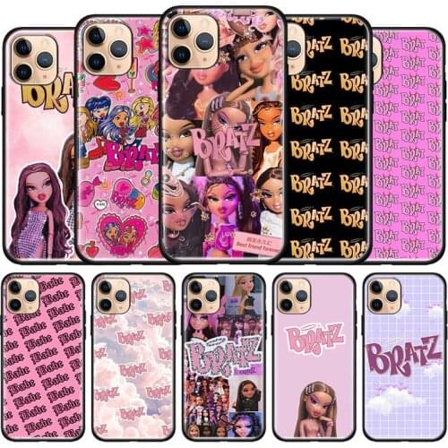 Riccu Bratz Painted Silicone Phone Case for Apple iPhone 11 12 Pro Mini 7 8 Plus X XS Max SE 2020 6 6S+ 5 5S Back Cover Coque