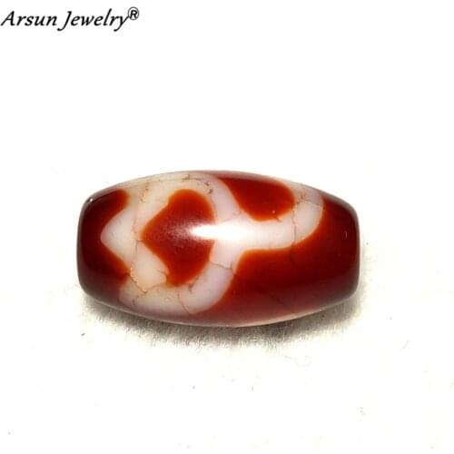Old Red Agate Beads,Dragon pattern Louts DZI Beads,11*20mm,Red DZI Beads,High-end Amulet Jewelry DIY Free Shipping