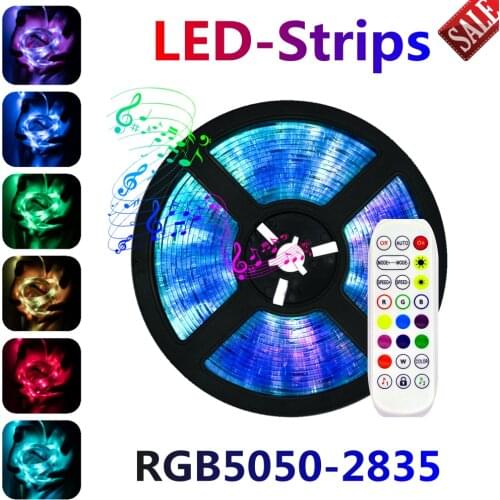 LED Strip Lights RGB 5050 SMD 2835 Waterproof Lamp Flexible Tape Diode Neon 5M 10M DC12V For Festival Party Room Decor luces led