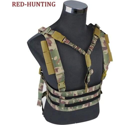 Tactical Lightweight Hunting Webbing Molle Chest Waist Rig Strap Harness Vest Tactics Bellyband Belt For Suspenders