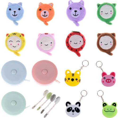Cloth Making Cartoon Plush Animals Shape 150cm 60 Inch Sewing Tool Measure Ruler Retractable Tape