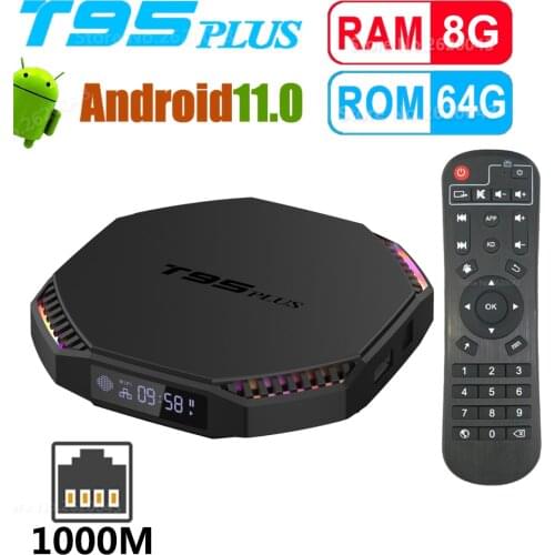T95 PLUS Smart Android 11 TV BOX 4GB 8GB RAM 32GB 64GB ROM RK3566 2.4G 5G WiFi 1000M LAN Bluetooth 4K HD Set Top Box vs H96 MAX