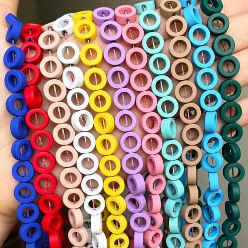 Hollow Out Multicolor Hematite Stone 8mm Natural Matte Rubber Loose Round Spacer Beads For Jewelry DIY Making Bracelet 15''Inch
