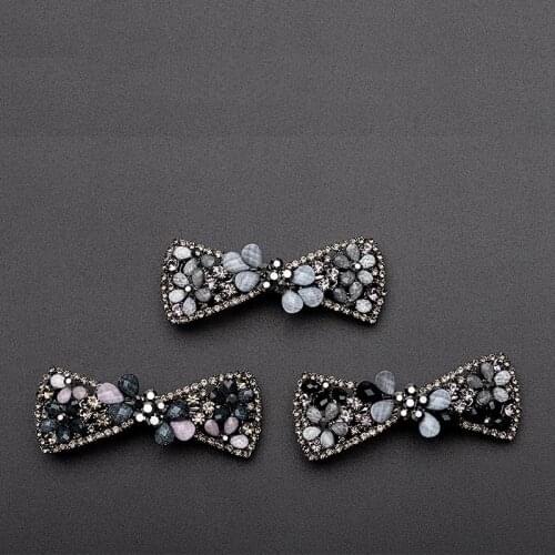 Hair Clips for Women Fashion Simple Bowknot Crystal Hairpin Retro Elegant Exquisite Geometry Head Accessories Jewelry Wholesale