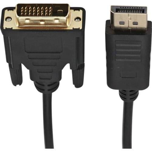 1.8m Thunderbolt DP Male To DVI-D Male Converter Cord Supported 1080P Full HD DisplayPort to DVI Adapter Cable for HDTV