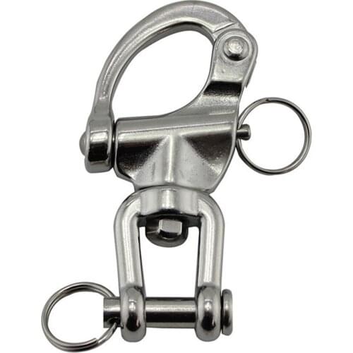 2-3/4"-3.5"-5" Jaw Swivel Snap Shackle 316 Stainless Steel for Sailboat Spinnaker Halyard
