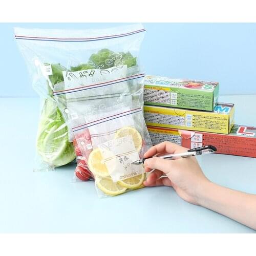 20pcs Reusable Food Storage Bag Leakeproof Zipper Sealed Bag Freezing Heating Food Saran Wrap Plastic Bags Kitchen Accessories