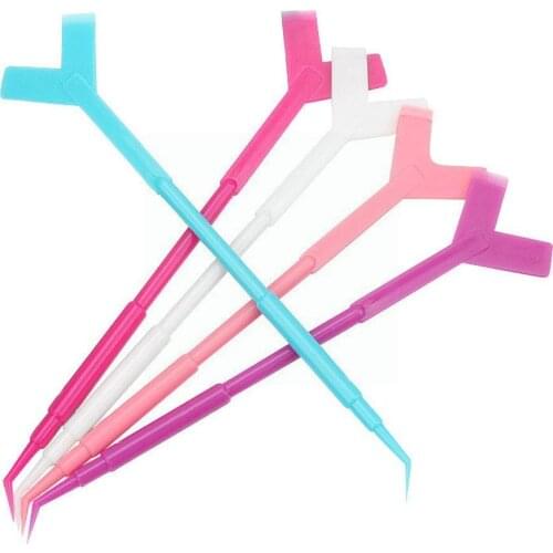 3in1 Picking Stick For Perm Eyelashes Multi-color Picking Stick Brush Eyelash Tool Perm Take False to Eyelashes Stick Y-sha V3X9
