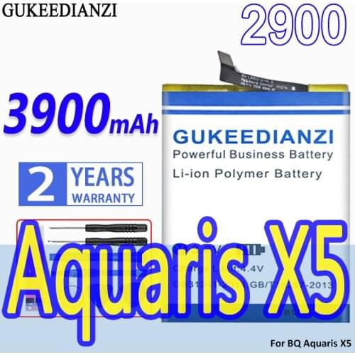High Capacity GUKEEDIANZI Battery 3900mAh For BQ Aquaris X5 BQ 2900 bq2900