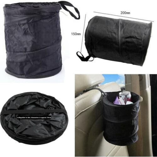 Automobiles Interior Accessories Organizer Basket Collapsible Car Bin Water Resistant Black Litter Waste Rubbish Trash Bag