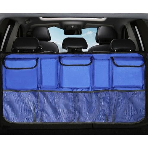 Car Rear Seat Back Storage Bag Multi-Pockets Car Nets Cars Trunk Bag Organizer Auto Tidying Sundries Storage
