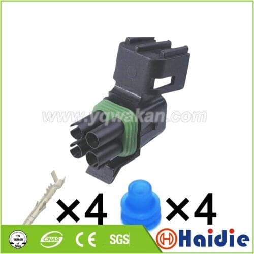 Free shipping 5sets 4pin 2.5series delphi auto electric plug plastic waterproof connector 12015798