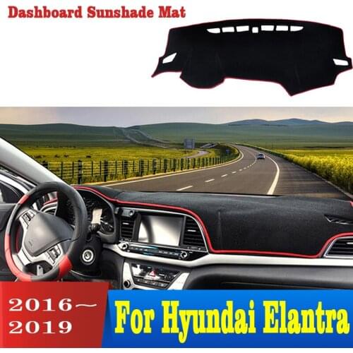 For Hyundai Elantra 2016 2017 2018 2019 Car Dashboard Cover Avoid Light Pad Instrument Panel Mat Carpets Accessories