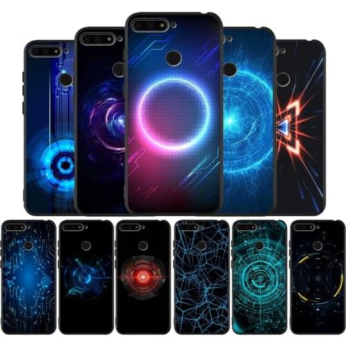 Funny The Geometry Of The Technological Wind Black Soft Phone Case For Honor 8X 9 8 10 20 30 Lite Pro MATE 9 10 20 30 Pro Lite