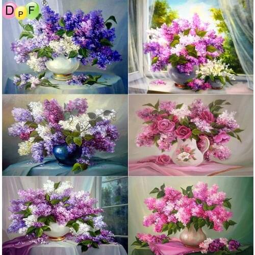 DIY 5D Diamond Mosaic magic cube Lilac flower full round/square Diamond Painting Cross Stitch Diamond Embroidery Home Decor