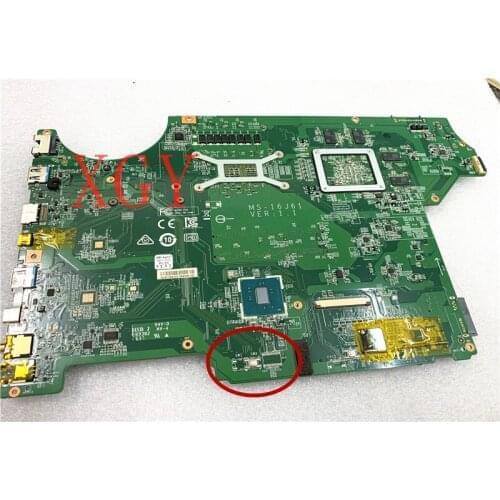 FOR MSI GE62 PE60 GP62 LAPTOP MOTHERBOARD MS-16J61 MS-16J6 1.1 WITH i7-6700HQ SR2FQ AND GTX960M N16E-GT-A2 100% test OK