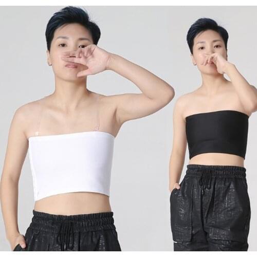 Breathable Clear Strap Short Buckle Breast Binder Lesbian Tomboy Corset Vest Top