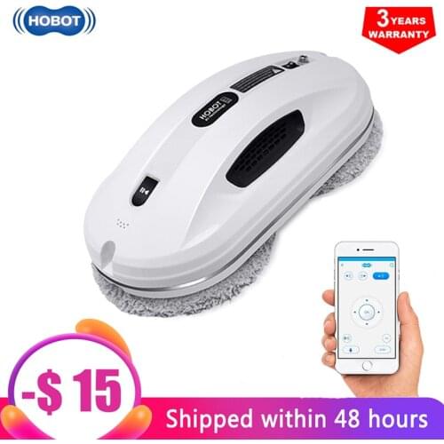 Salange Hobot 368 Electric Vacuum Magnetic Double sided Outside Glass Window Cleaner Robot with WiFi APP Control Water Spray