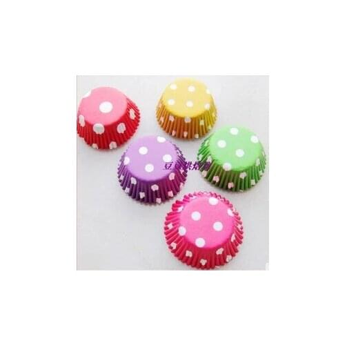 Polka dots Baking Cups Cupcake Liners Paper Muffin Cases Cake Decoration baby shower