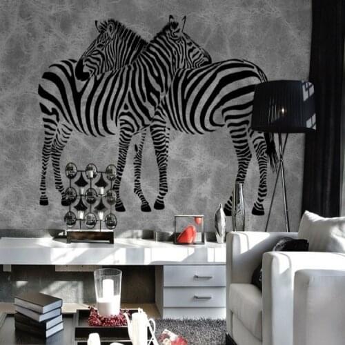 Photo wallpaper 3D custom mural wallpaper TV backdrop sofa bedroom living room wallpaper stereo zebra mural