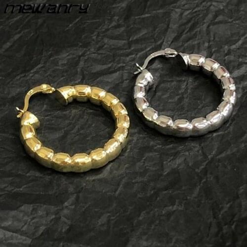 Mewanry 925 Sterling Silver Geometry Earrings for Women New Trend Simple INS Fashion Temperament Party Jewelry Birthday Gifts