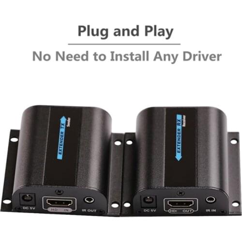 PZ HDMI Extender 60m Transmitter Receiver Sender new Signal Network Cable For DVD PS3 Projector with RJ45 LAN CAT6 high speed