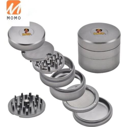 High-end honeypuff 7 parts aviation aluminum tobacco smoke accessories herb grinder weed