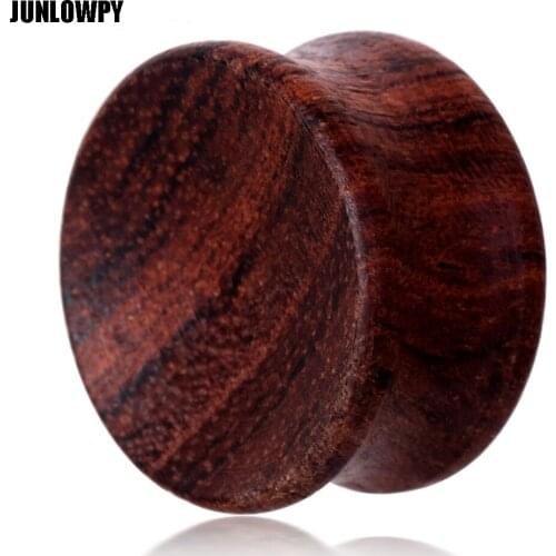 JUNLOWPY Wood Ear Plugs Concave Flesh Tunnels Body Piercing Jewelry Earring Gauges Expansion Mix 6-22MM Tragus Earring Pircing