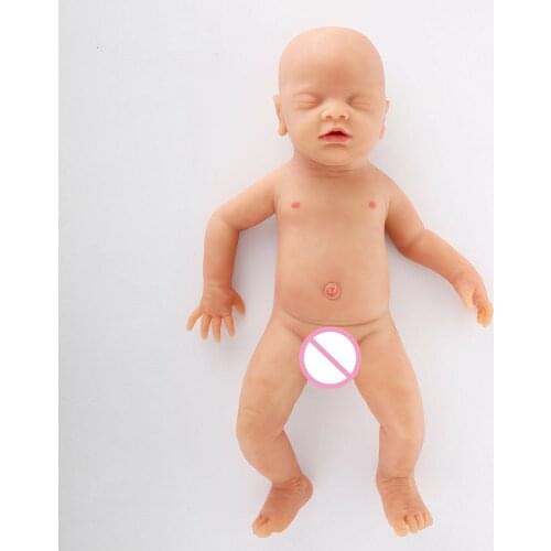 18'' Full Body Soft Silicone Baby Eyes-closed BOY Lifelike Reborn Doll Toys for Girls Toys for Children