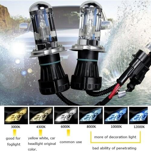12V H4 9004 9007 H1 35W 55W HID Bixenon Headlight Hi Lo Bulb H4-3 Safety Hi/Lo Lamp 4300K 5000K 6000K Lighting upgrade